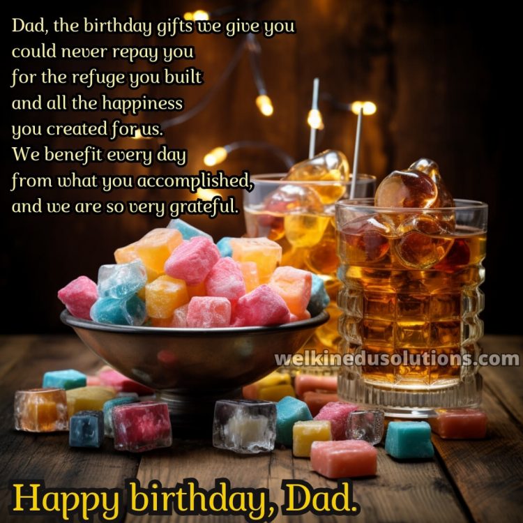 Happy Birthday dad from daughter poems picture glasses gratis