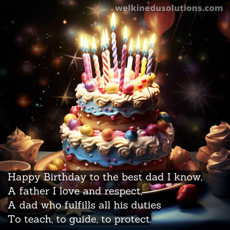 Happy Birthday dad from daughter poems picture candles gratis