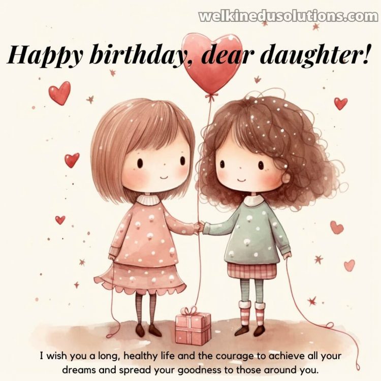Happy Birthday daughter picture heart gratis