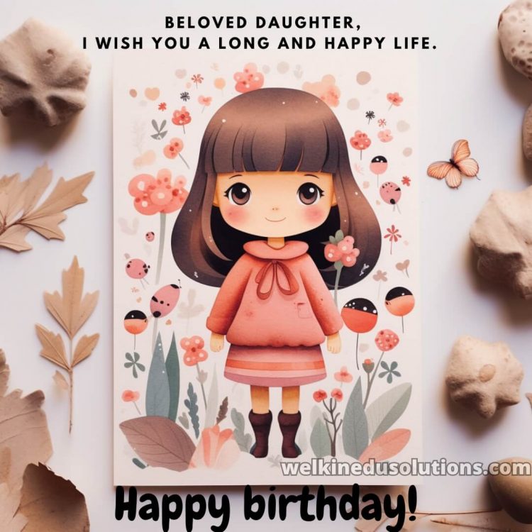Happy Birthday daughter picture card gratis