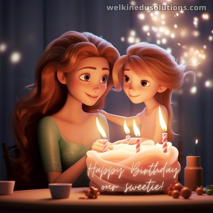 Happy Birthday daughter wishes picture candles gratis