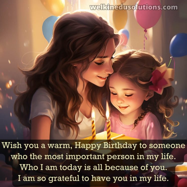 Happy Birthday mom quotes from daughter picture candles gratis