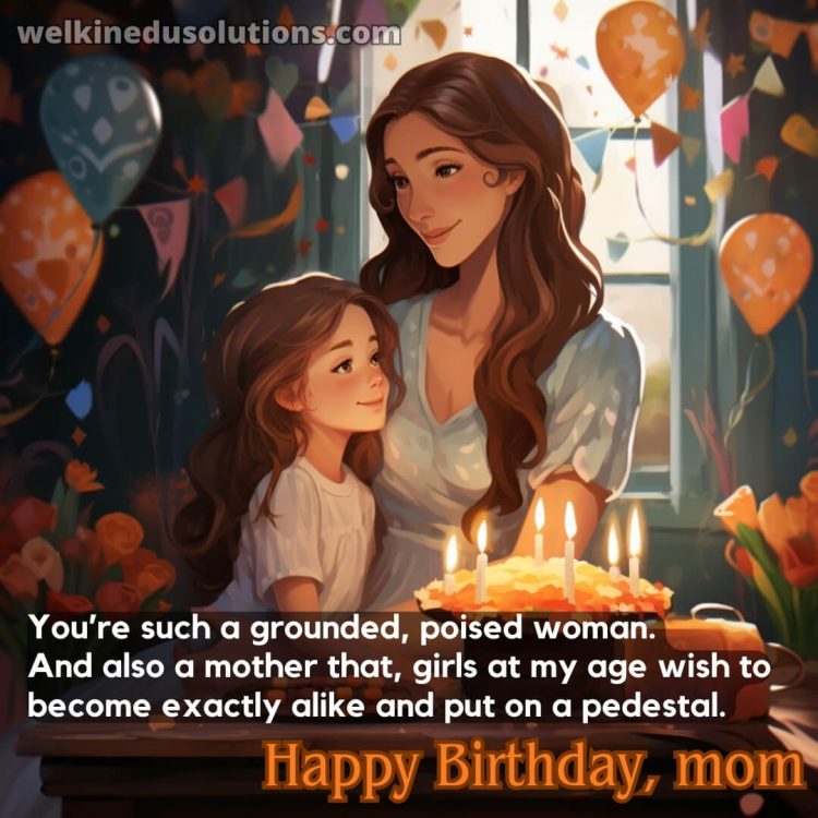 Happy Birthday mom quotes from daughter picture cake gratis