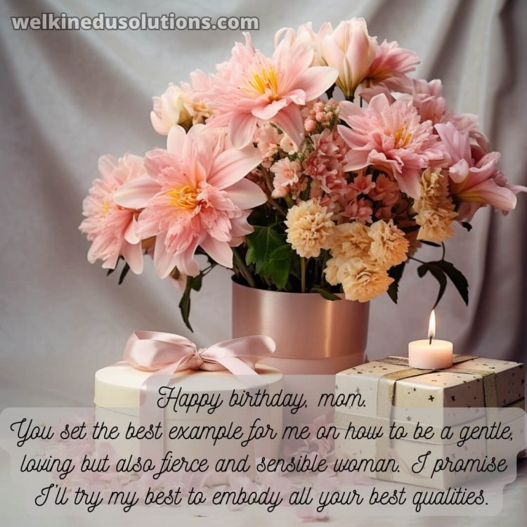 Happy Birthday mom quotes from daughter picture bouquet gratis
