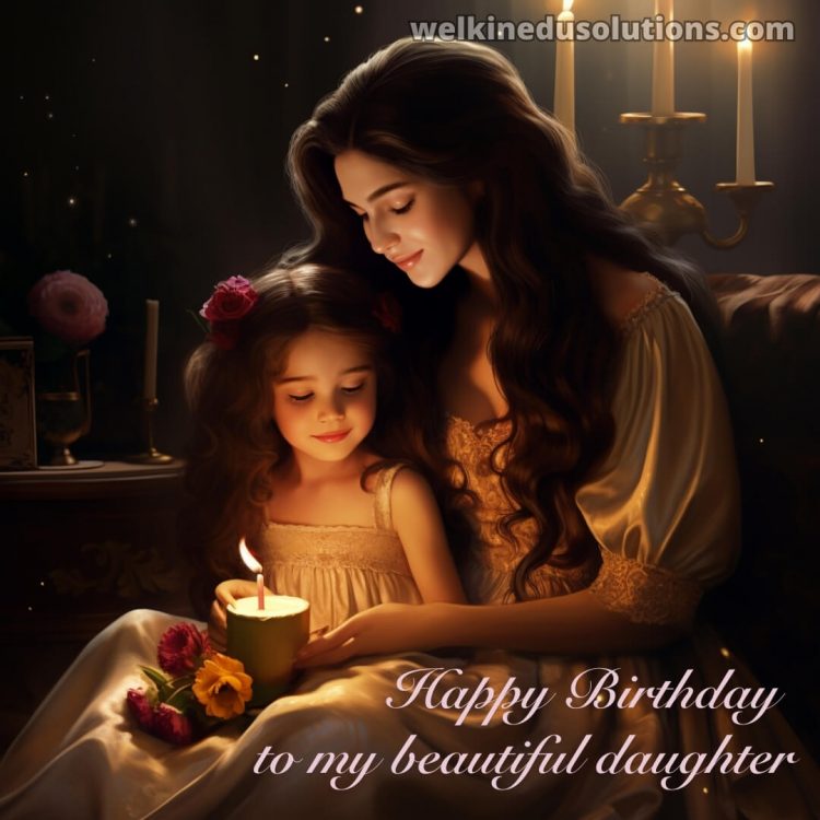 Happy Birthday my daughter picture flowers in the hair gratis