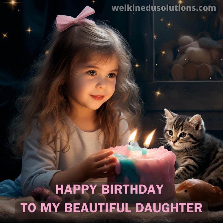 Happy Birthday my daughter picture kitty gratis