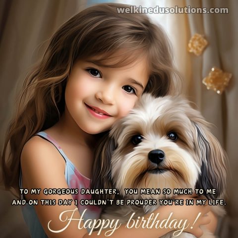 Happy Birthday quotes for daughter picture puppy gratis