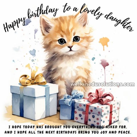 Happy Birthday quotes for daughter picture card gratis