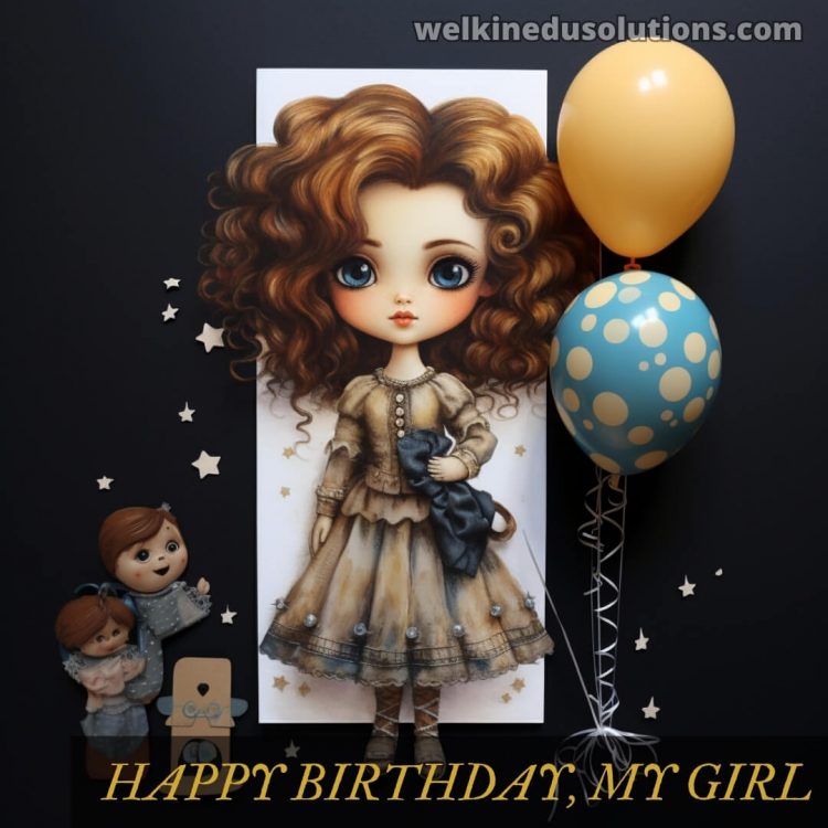 Happy Birthday to daughter picture balloons gratis