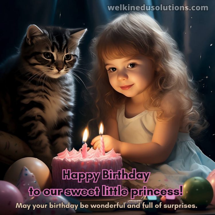 Happy Birthday wishes daughter picture cat gratis
