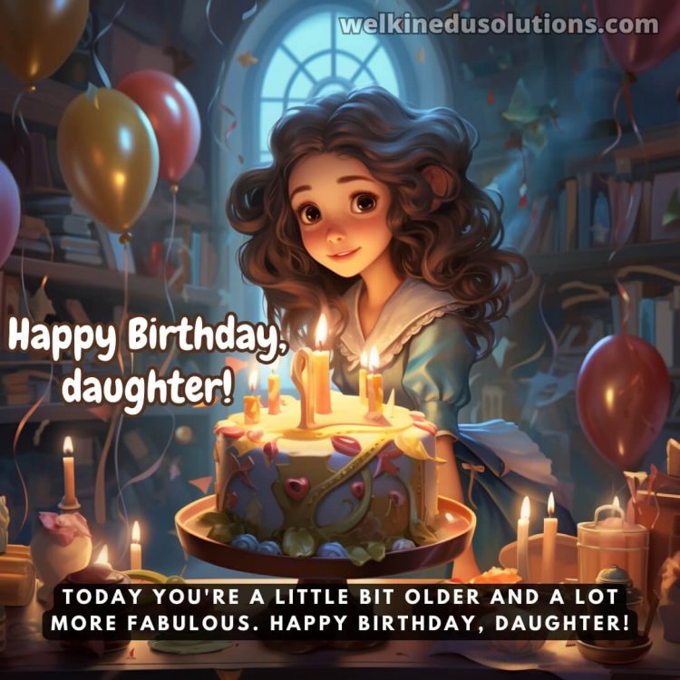 Happy Birthday wishes daughter picture candles gratis