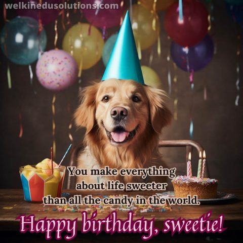 Happy Birthday wishes for daughter in english picture dog gratis