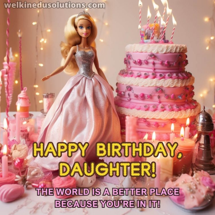 Happy Birthday wishes for daughter in english picture barbie gratis