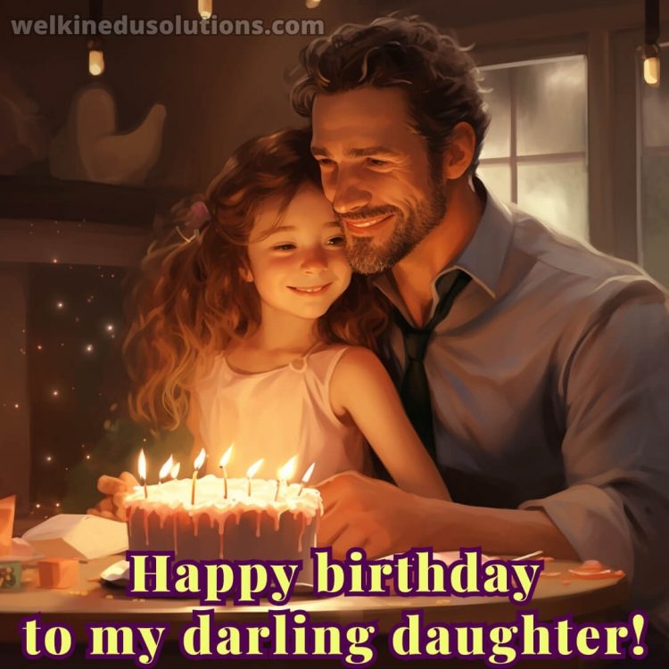 Happy Birthday wishes for daughter in english picture dad and daughter gratis