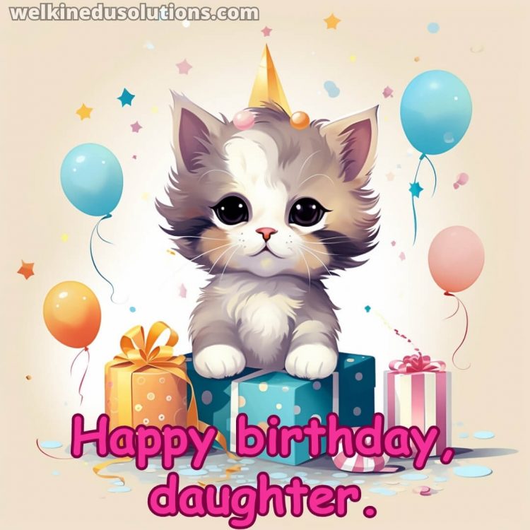 Happy Birthday wishes my daughter picture presents gratis
