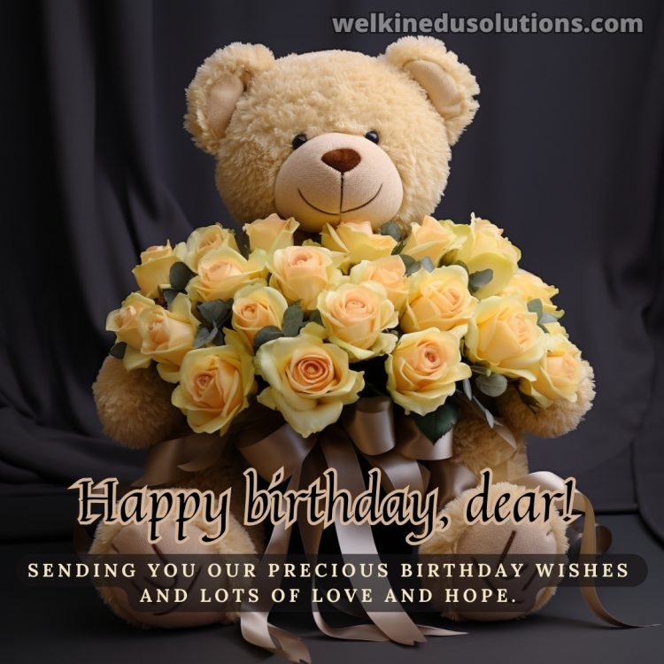 Happy Birthday wishes to daughter picture bear gratis