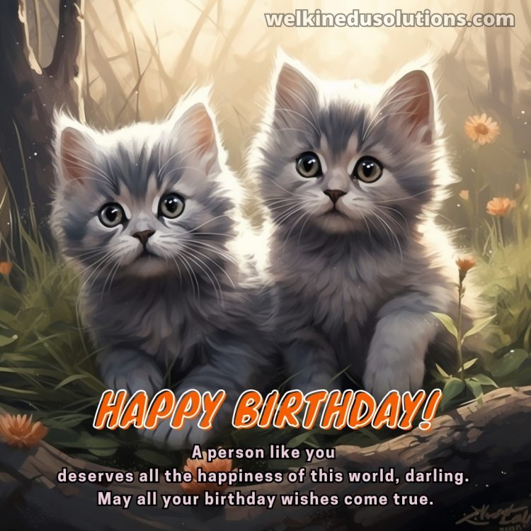 Happy Birthday wishes to daughter picture cats gratis