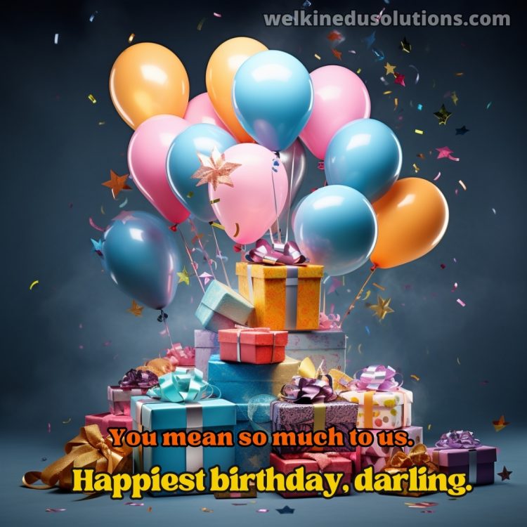 Happy Birthday wishes to daughter picture balloons gratis