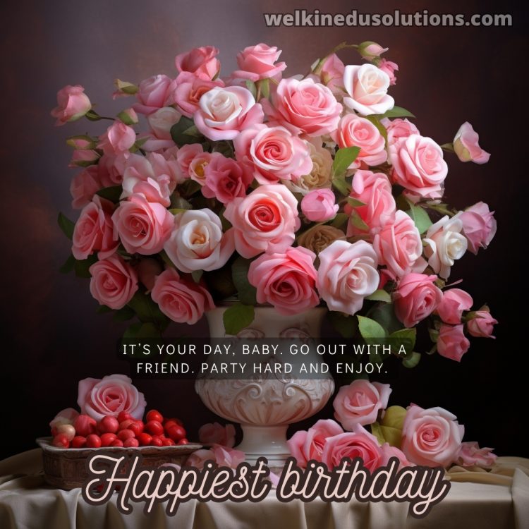 Happy Birthday wishes to daughter picture roses gratis
