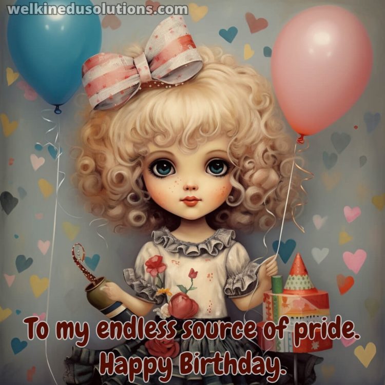 Happy Birthday wishes to my daughter picture doll gratis