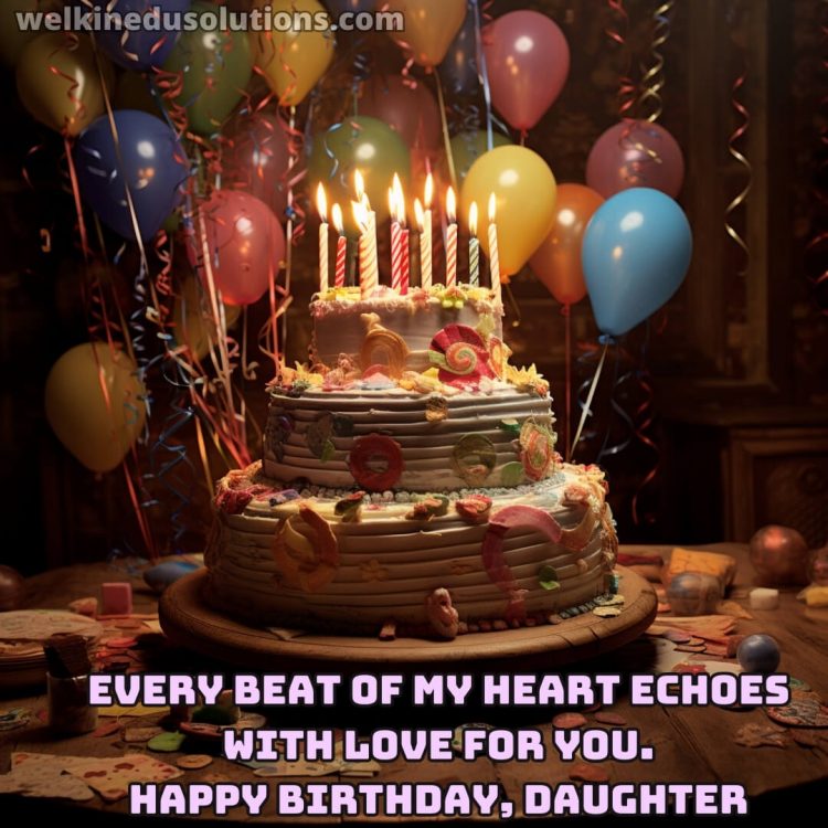 Happy Birthday wishes to my daughter picture birthday cake gratis