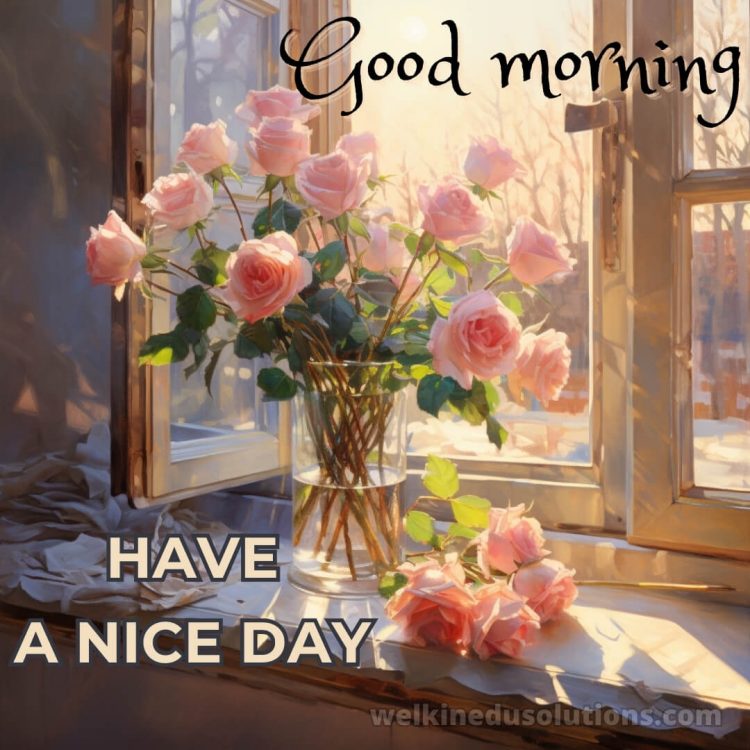 Good morning have a nice day picture vase gratis