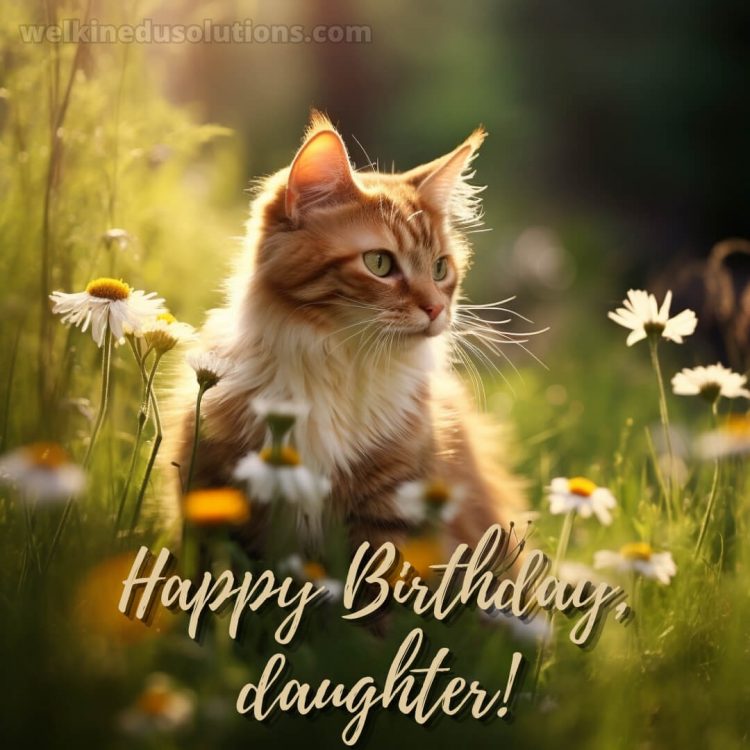 Happy Birthday for daughter picture daisies gratis