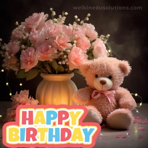 Happy Birthday message for daughter picture teddy bear gratis