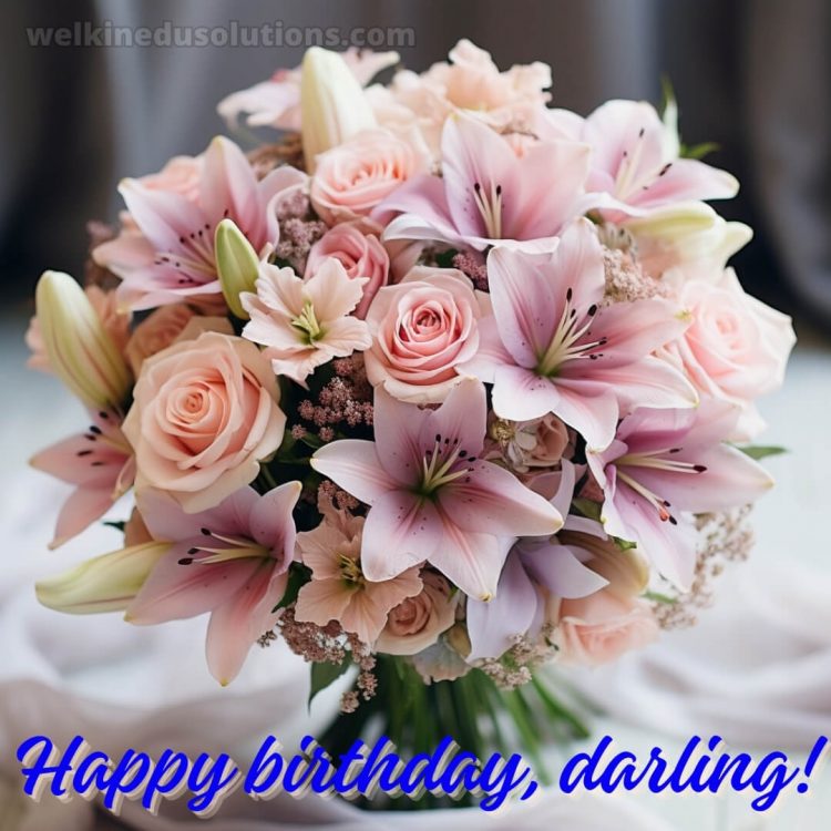 Happy Birthday message for daughter picture flowers gratis