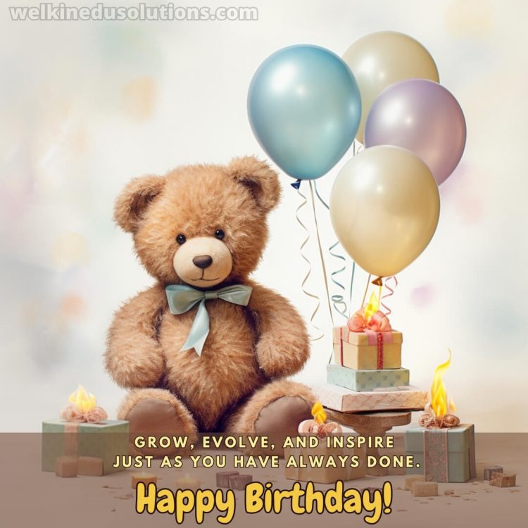 Happy Birthday my daughter quotes picture teddy bear gratis