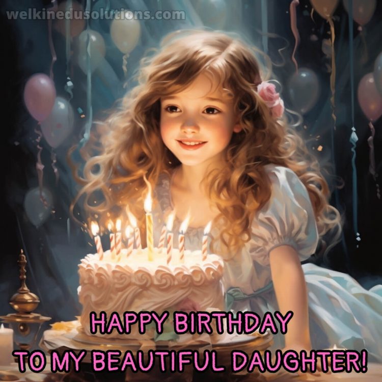 Happy Birthday my daughter wishes picture girl gratis