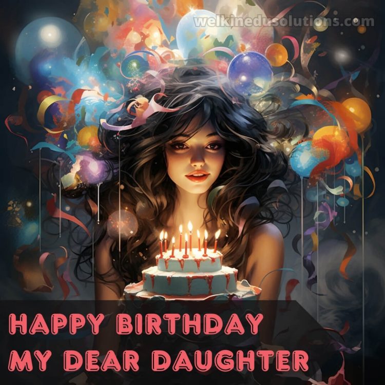 Happy Birthday my dear daughter picture girl gratis