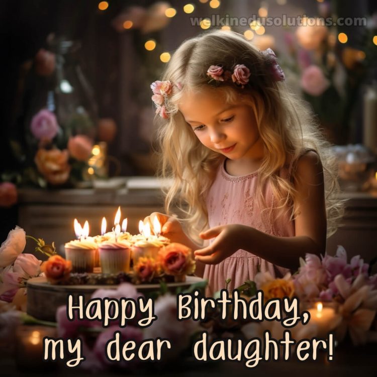 Happy Birthday my dear daughter picture cupcakes gratis