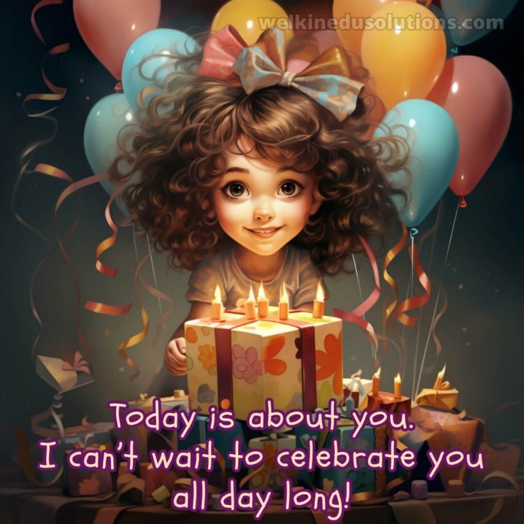 Happy Birthday to my daughter quotes picture little girl gratis
