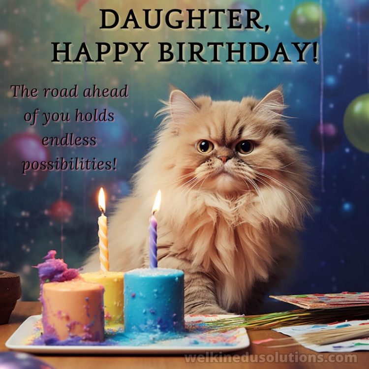 Happy Birthday to my daughter quotes picture candles gratis