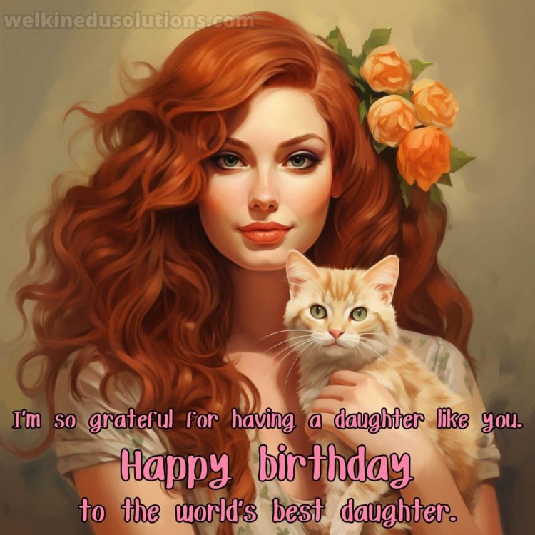 Happy Birthday to my daughter quotes picture redheaded girl gratis
