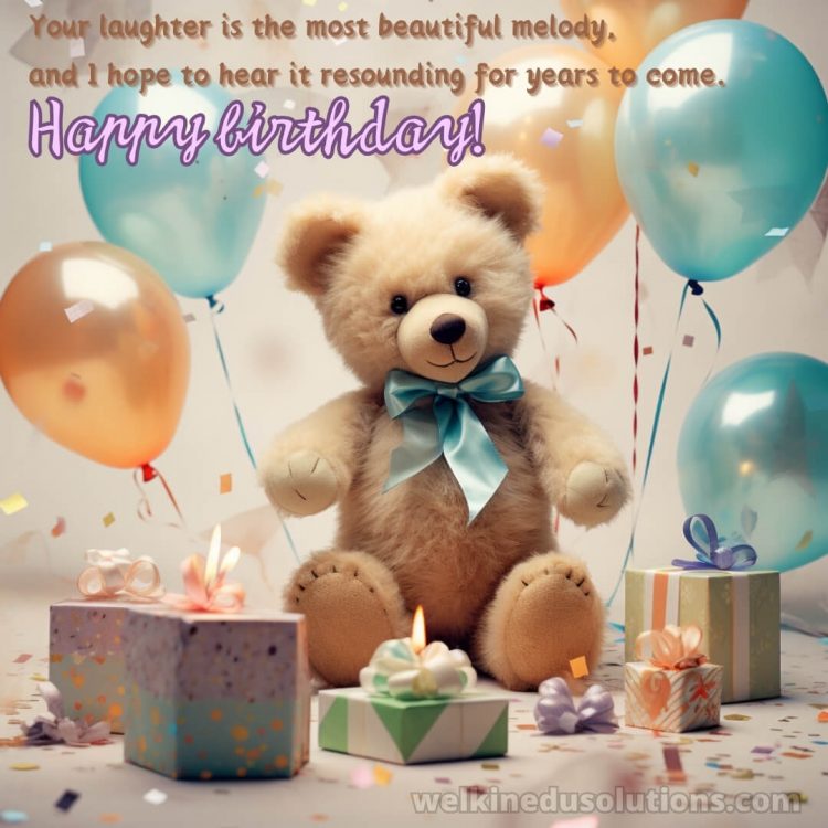 Happy Birthday wishes for daughter from mother picture teddy bear gratis