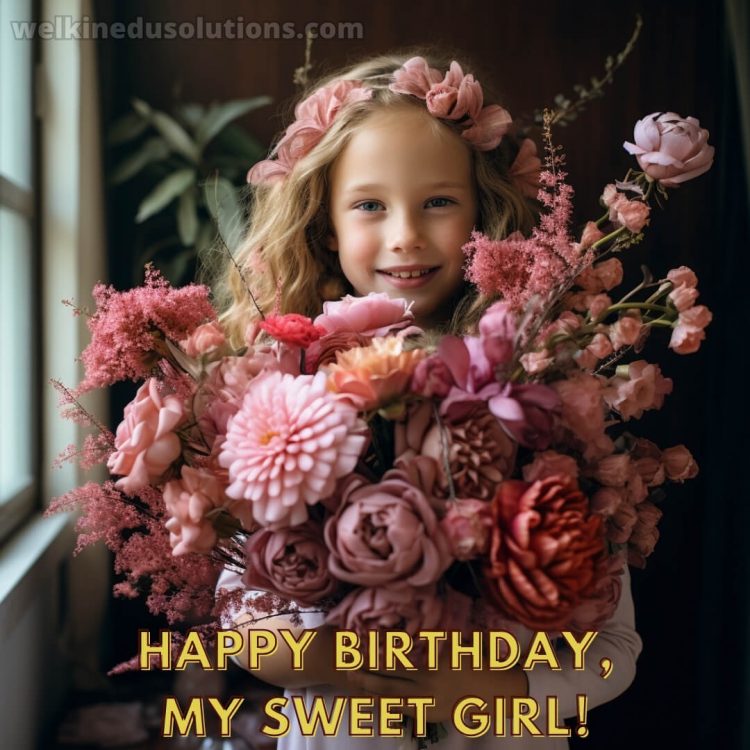Happy Birthday wishes for daughter from mother picture little girl gratis