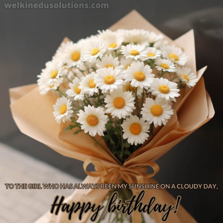 Happy Birthday wishes for daughter from mother picture daisies gratis