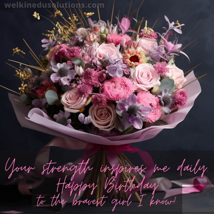 Happy Birthday wishes to daughter from mother picture bouquet gratis