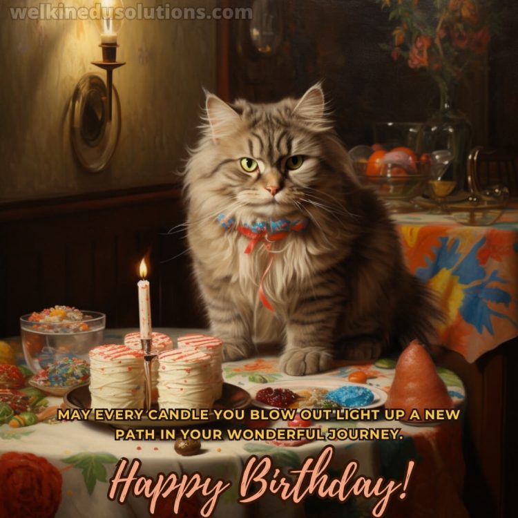 Happy Birthday wishes to daughter from mother picture cat gratis