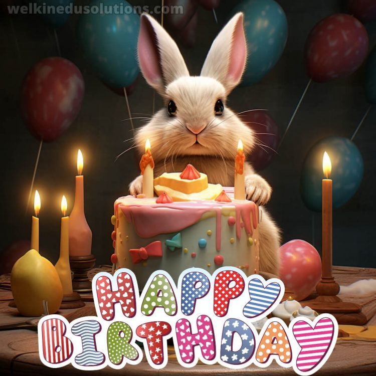 Happy Birthday wishes to daughter from mother picture rabbit gratis