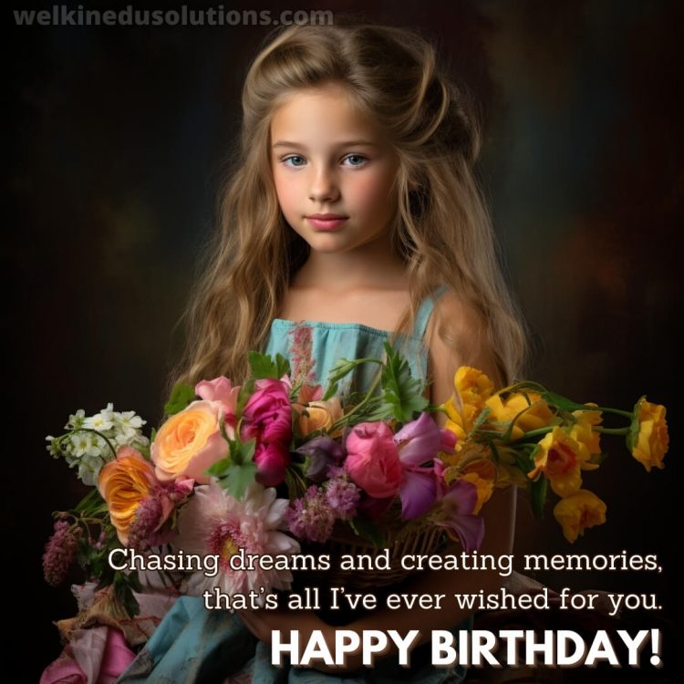 Happy Birthday wishes to daughter from mother picture flower girl gratis