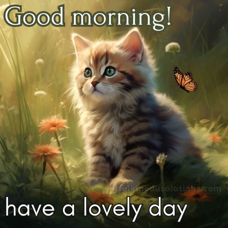 Good morning have a lovely day picture kitty gratis