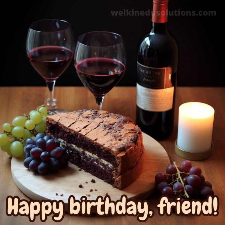 Happy birthday wishes for best friend picture wine gratis