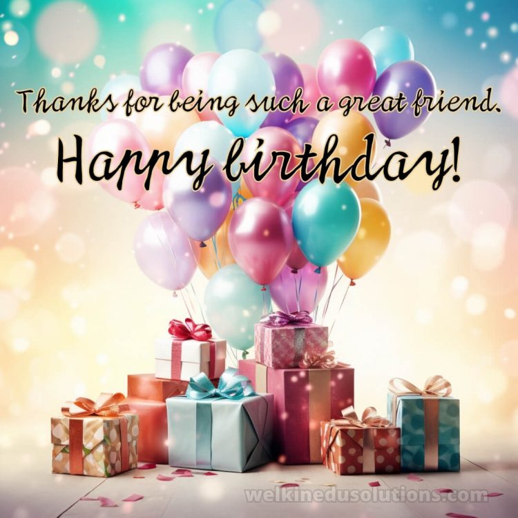 Happy birthday wishes for best friend picture balloons gratis