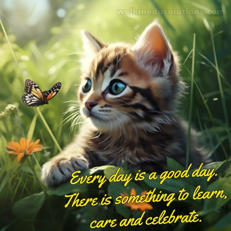 Have a good day quotes picture cat gratis
