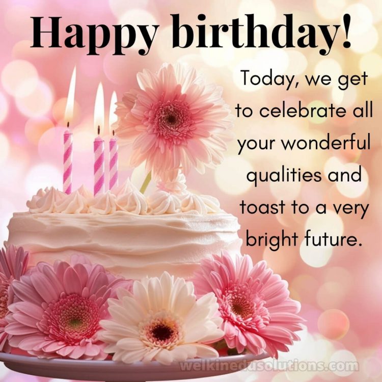 Unique birthday wishes for best friend picture flower cake gratis