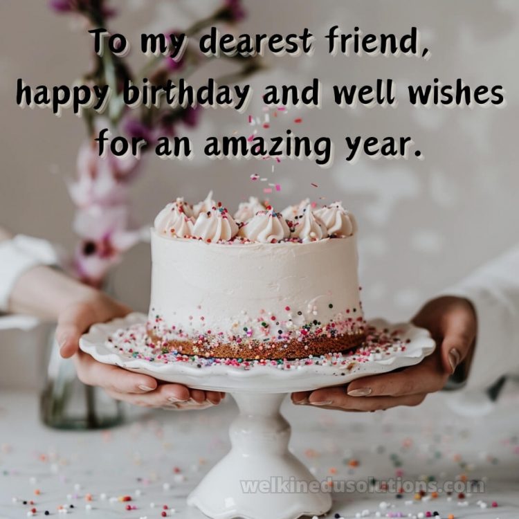 Unique birthday wishes for best friend picture cream cake gratis