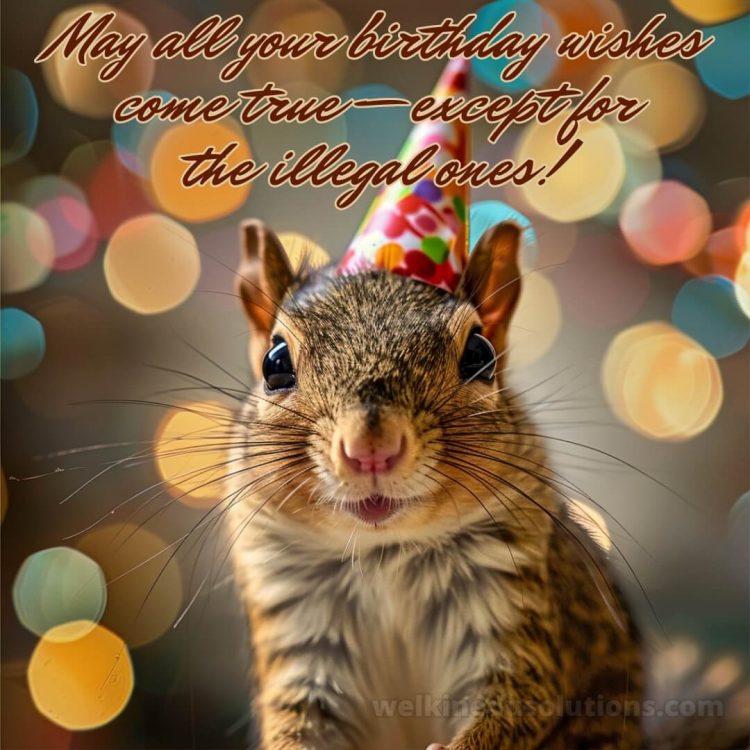 Funny birthday wishes for friend picture rodent gratis
